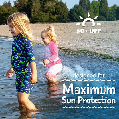 Jan & Jul Kids 50+ UPF One Piece Rashie Zip UV Sun Suit