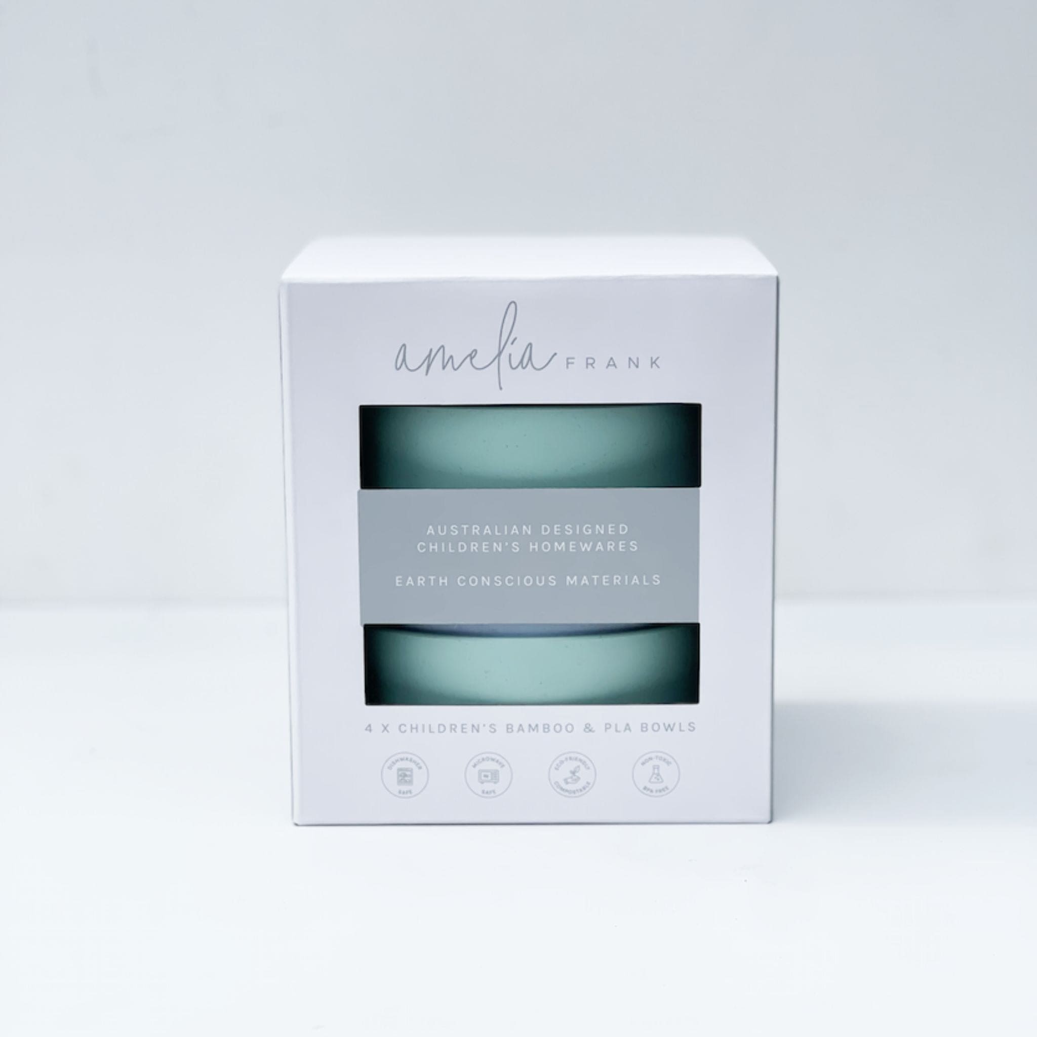 Amelia Frank Children's Bamboo Bowls, Set of 4