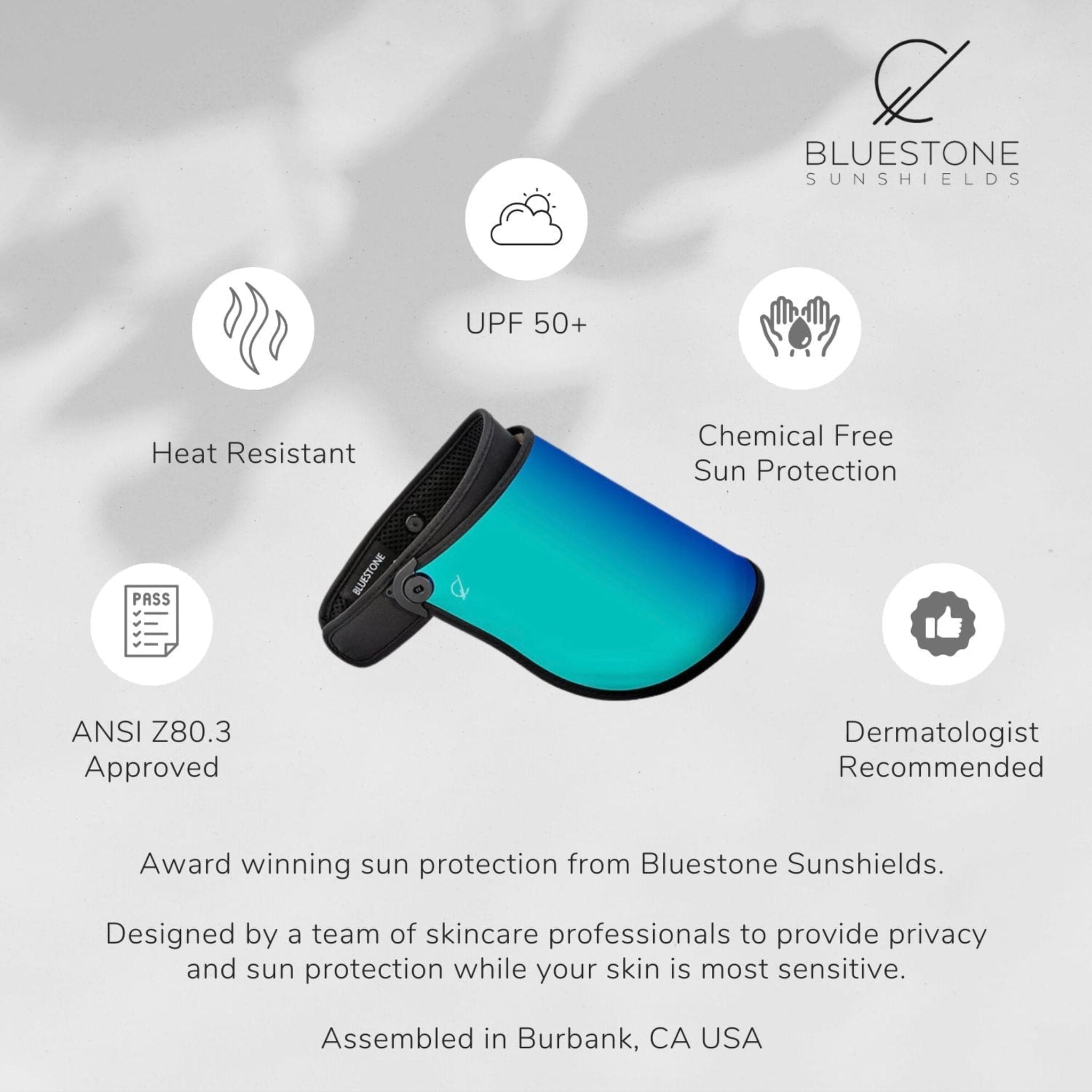 Bluestone Sunshields Full Lux Aqua Visor
