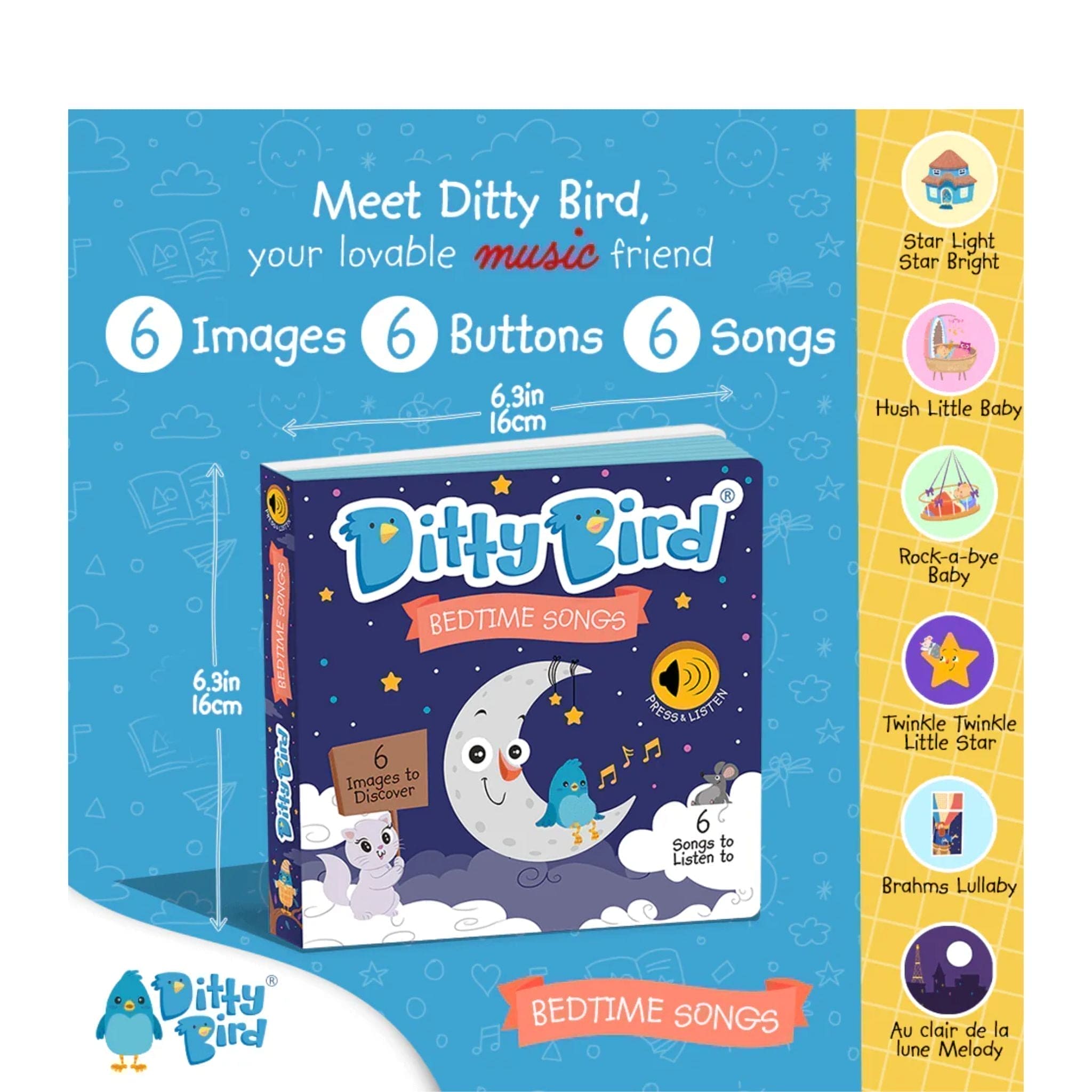 Ditty Bird Bedtime Songs Sound Book