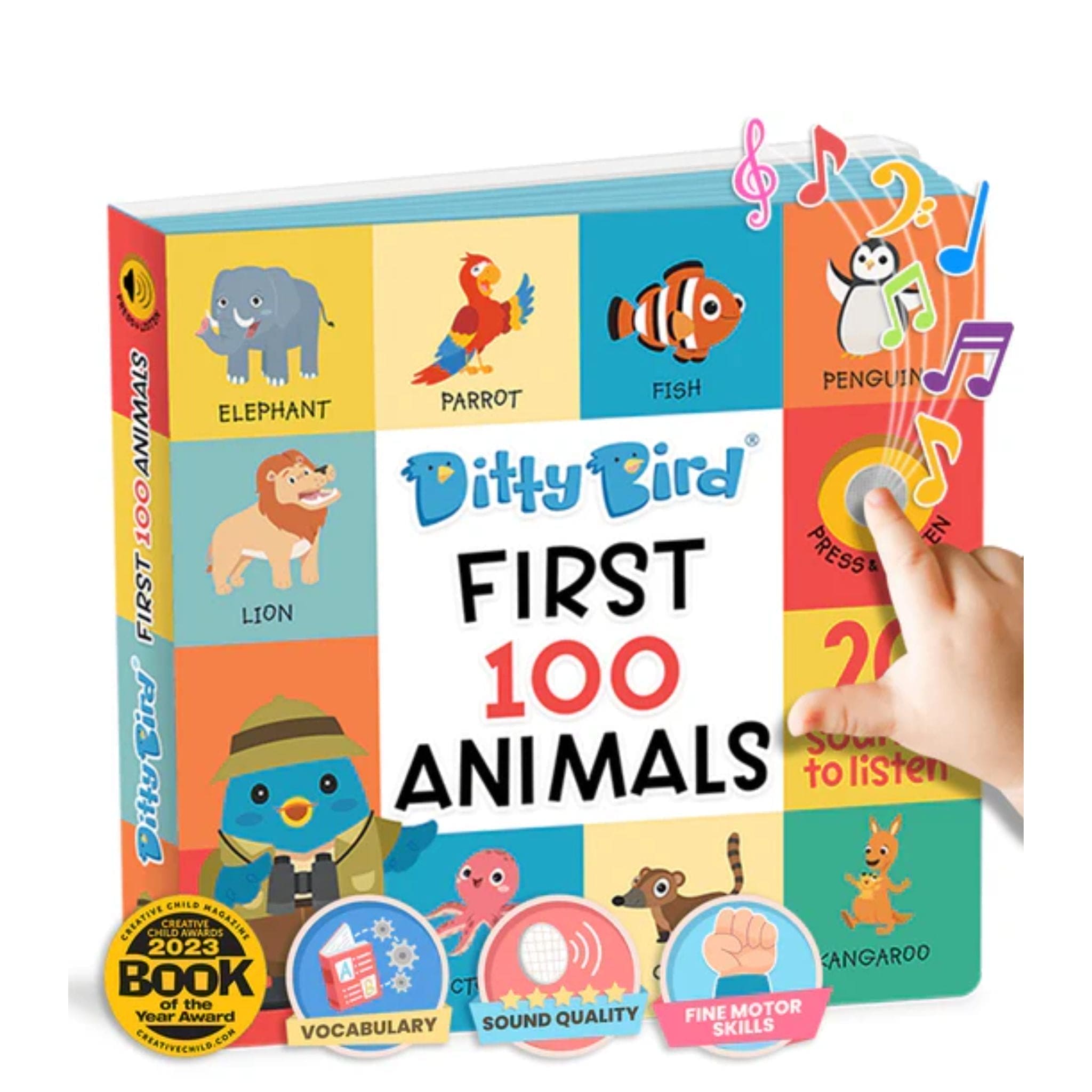Ditty Bird First 100 Animals Sound Board Book