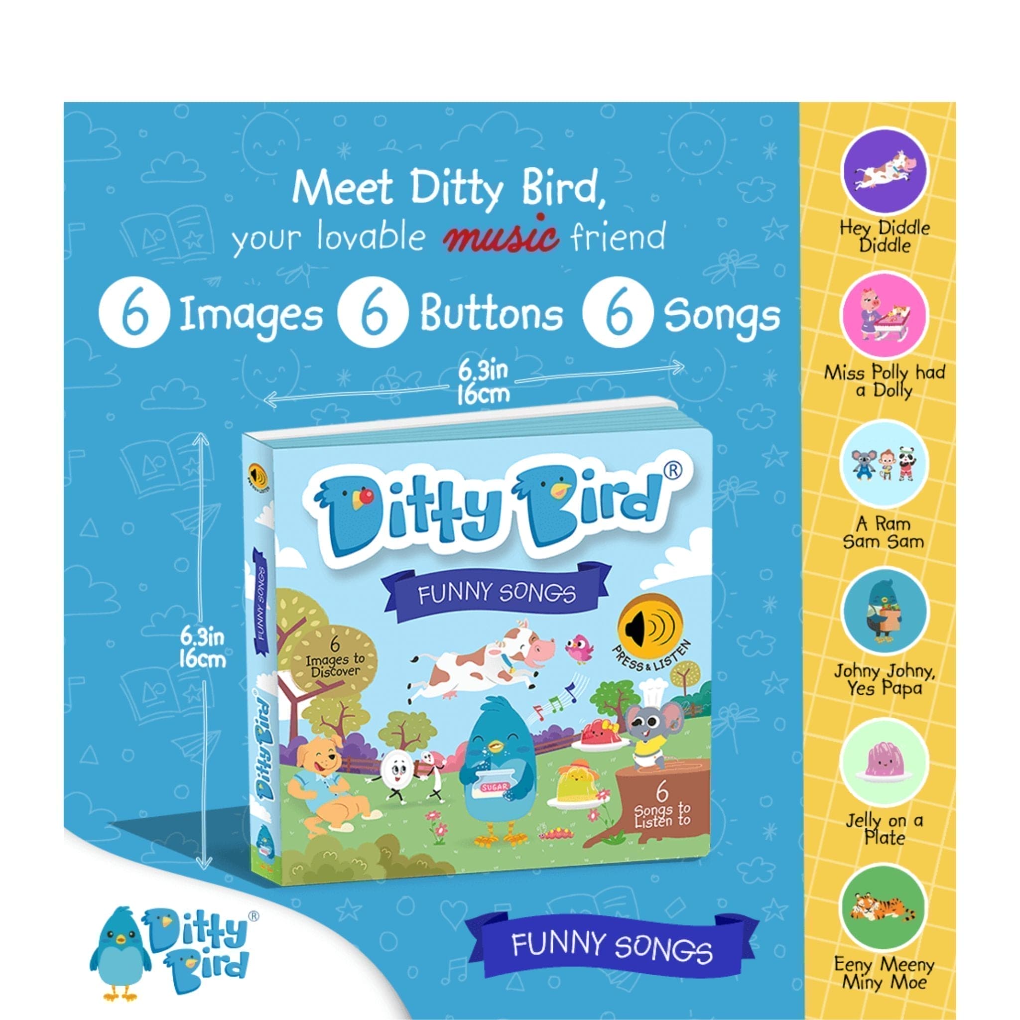 Ditty Bird Funny Songs Sound Board Book