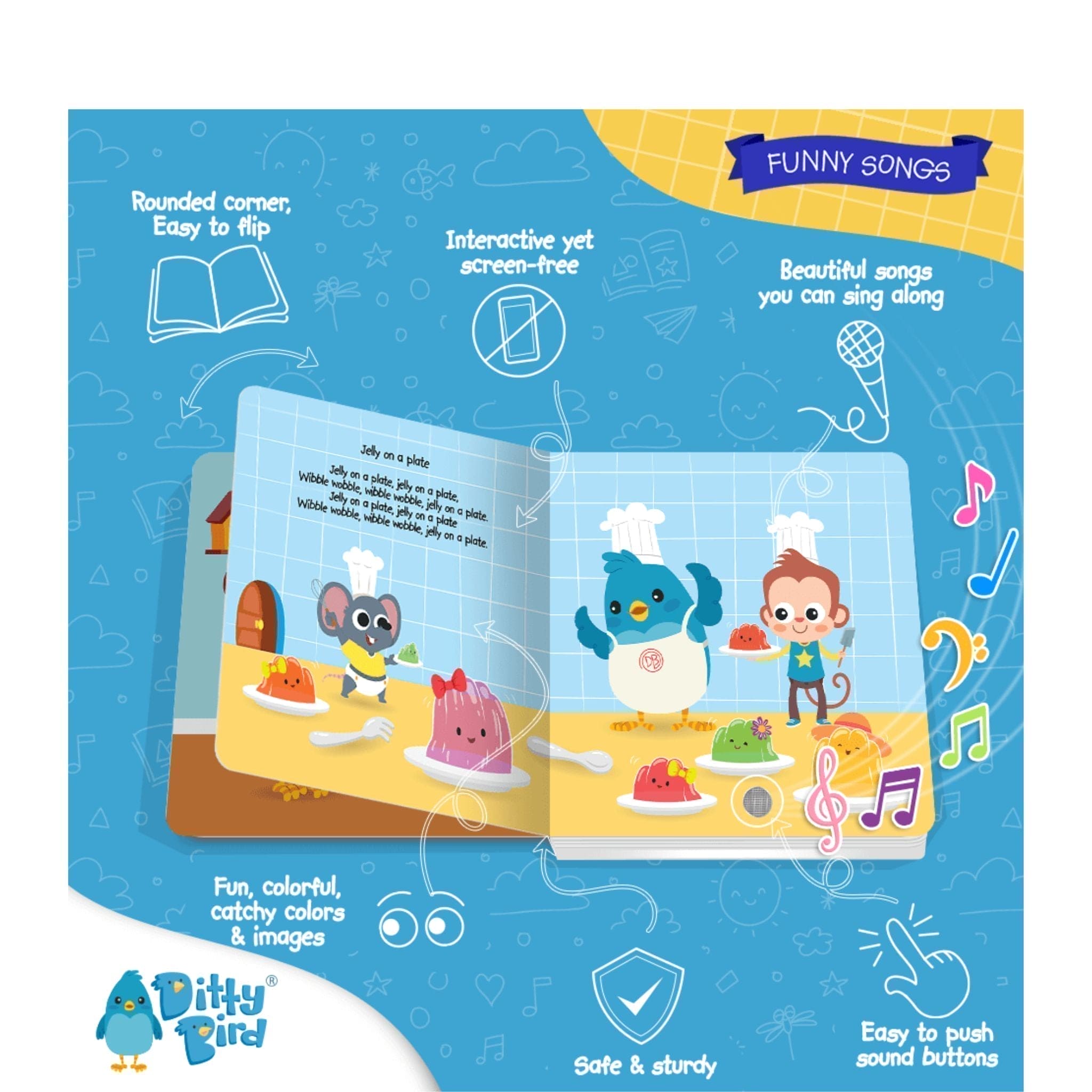 Ditty Bird Funny Songs Sound Board Book