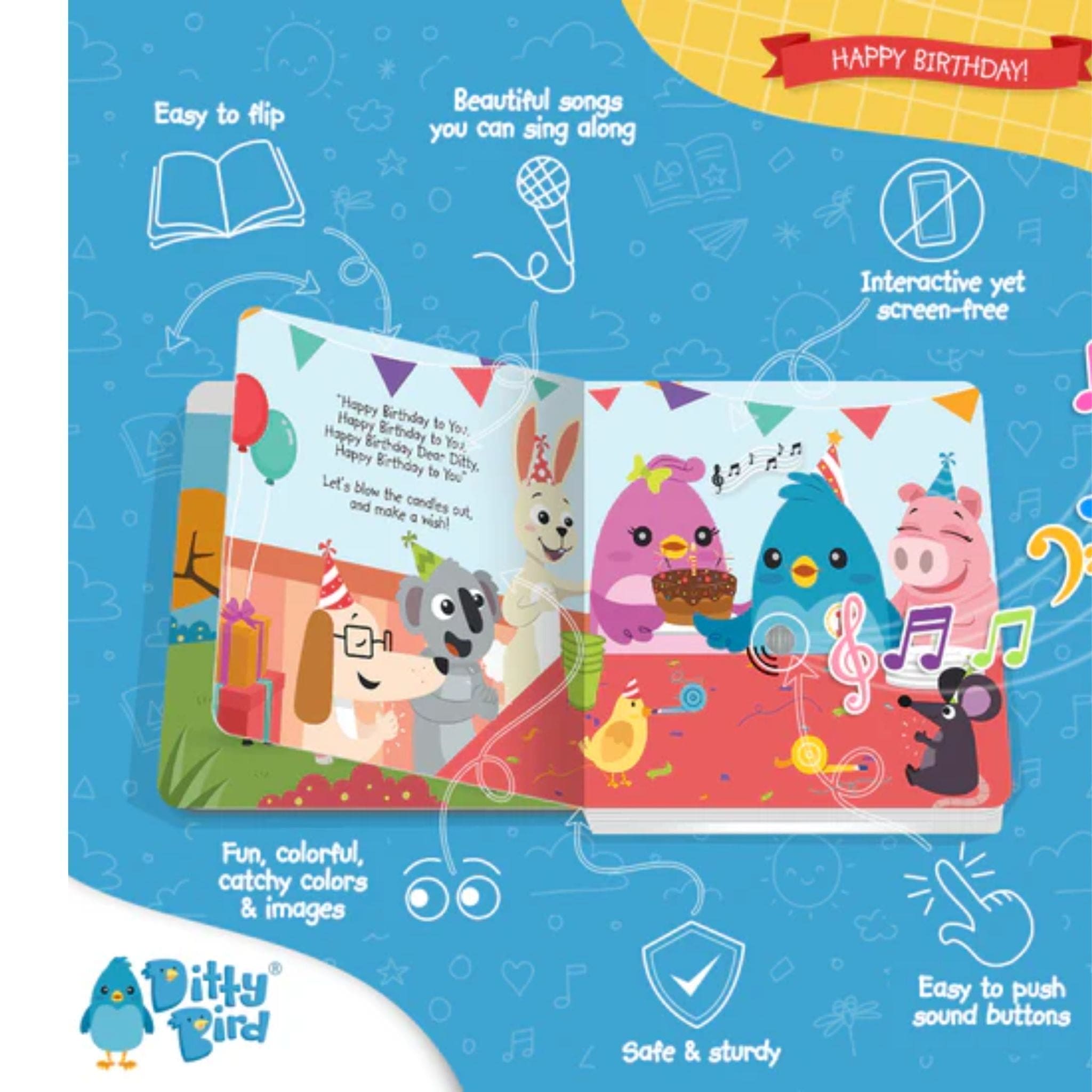 Ditty Bird Happy Birthday Sound Board Book