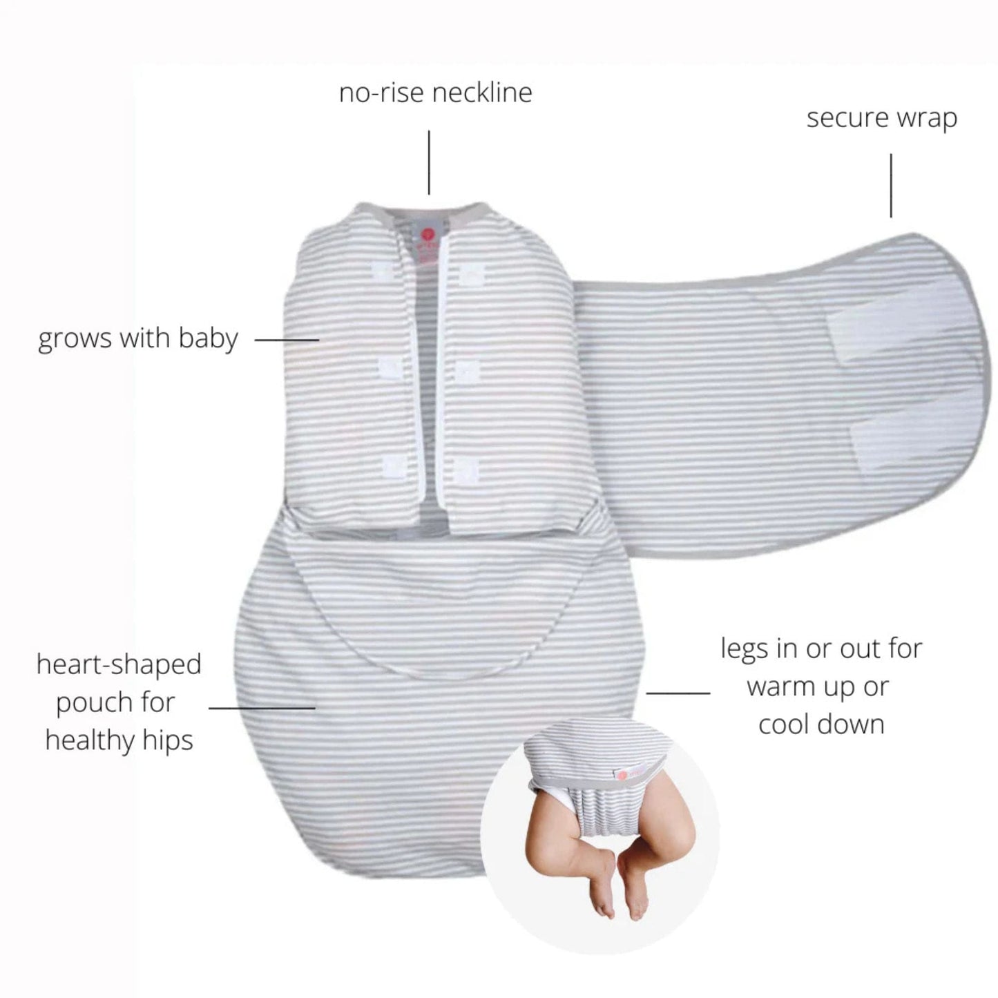 embé Starter Rust 2-Way Swaddle Sack (0-3 months)