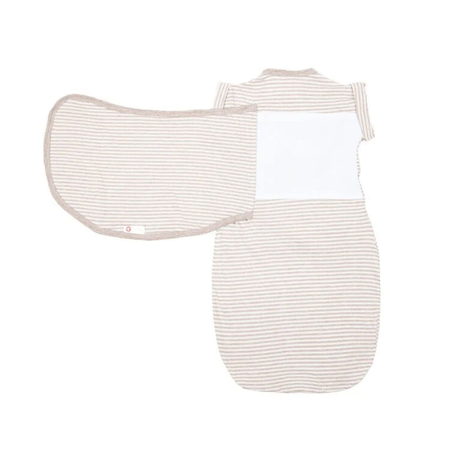 embé Transitional Short Sleeve Heathered Oatmeal Stripe 2-Way Swaddle Sack (3-6 months)