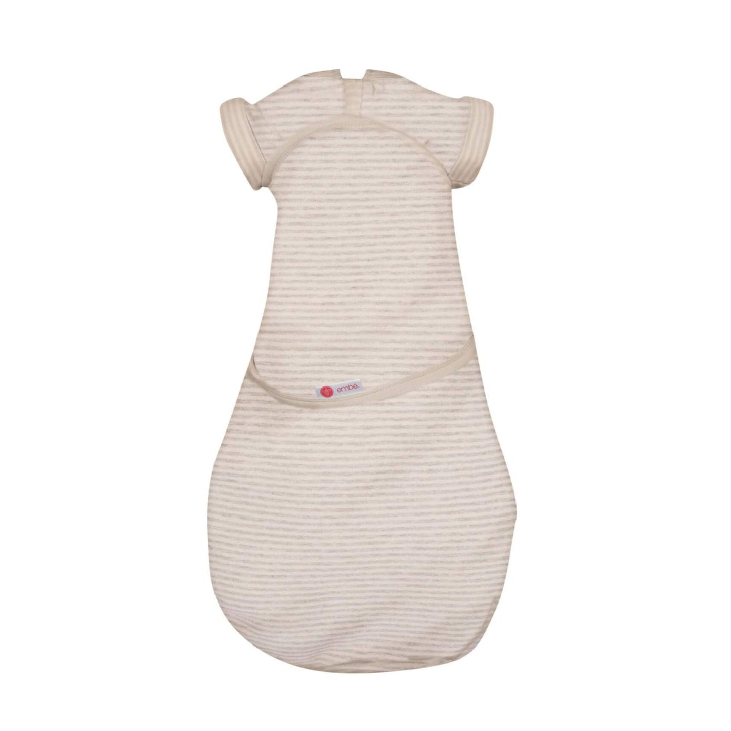 embé Transitional Short Sleeve Heathered Oatmeal Stripe 2-Way Swaddle Sack (3-6 months)