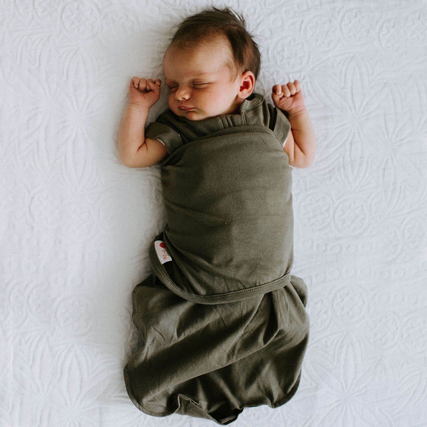 embé Transitional Short Sleeve Moss 2-Way Swaddle Sack (3-6 months)