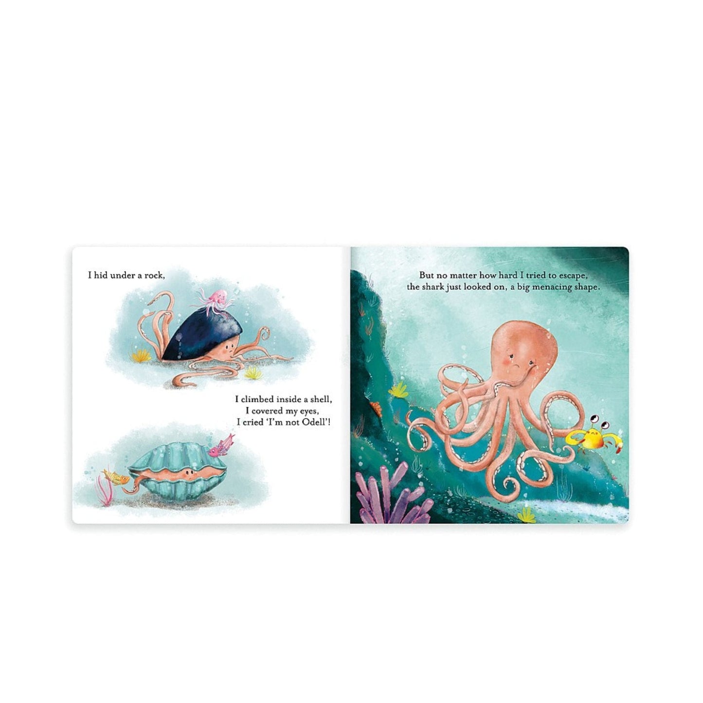 Jellycat Odell, The Fearless Octopus Book