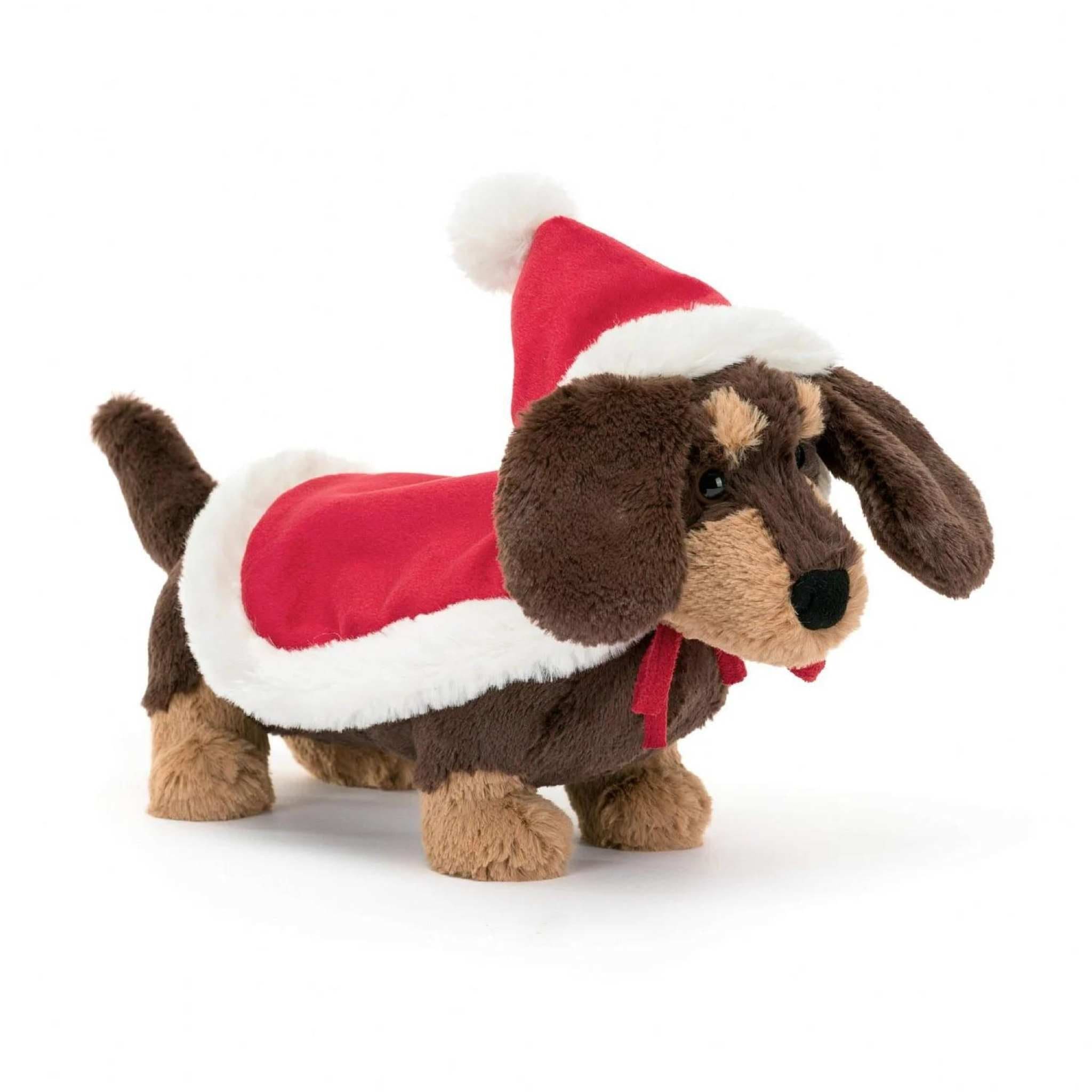 Jellycat Winter Warmer Otto Sausage Dog soft toy 19cm