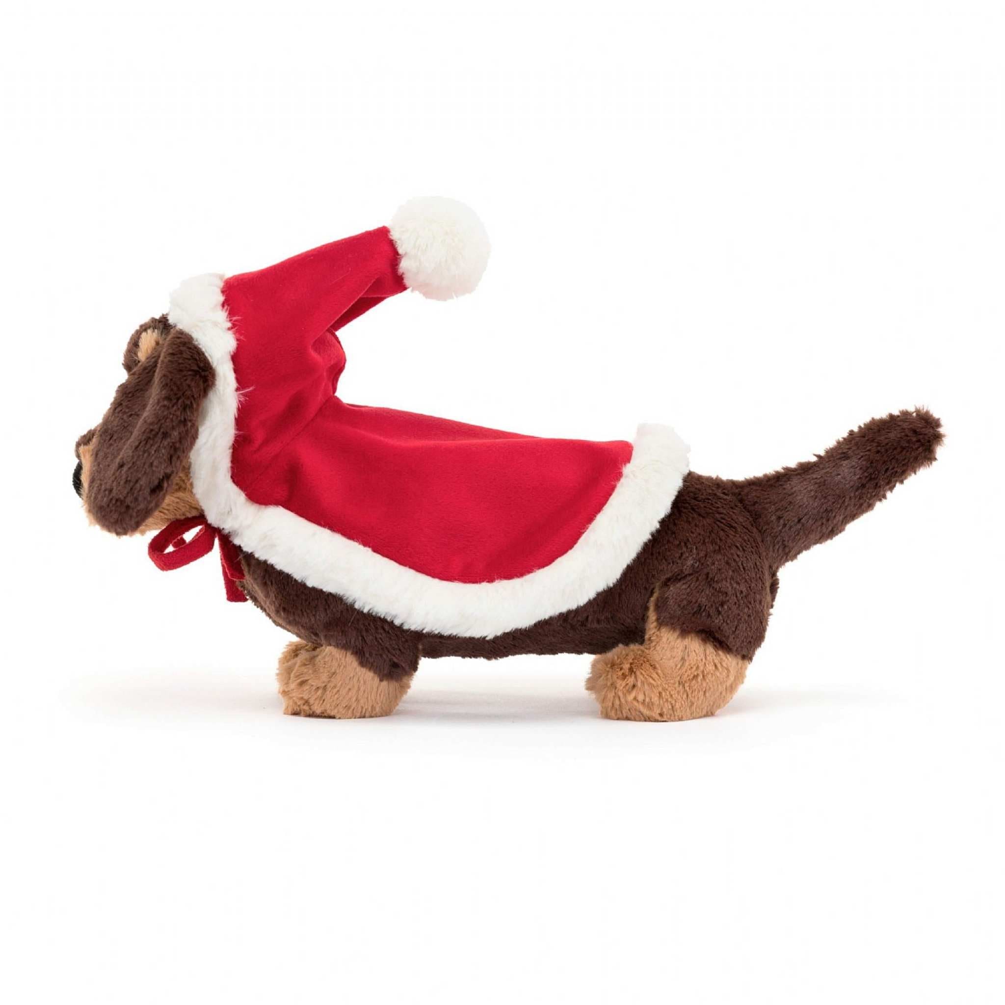Jellycat Winter Warmer Otto Sausage Dog soft toy 19cm