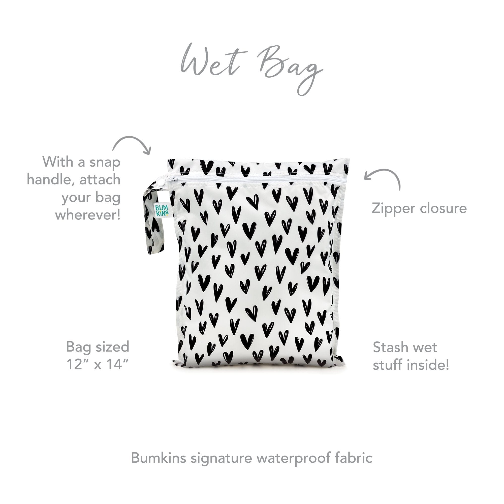 Bumkins Wet Bag - Hearts Bumkins Wet Bag - Hearts