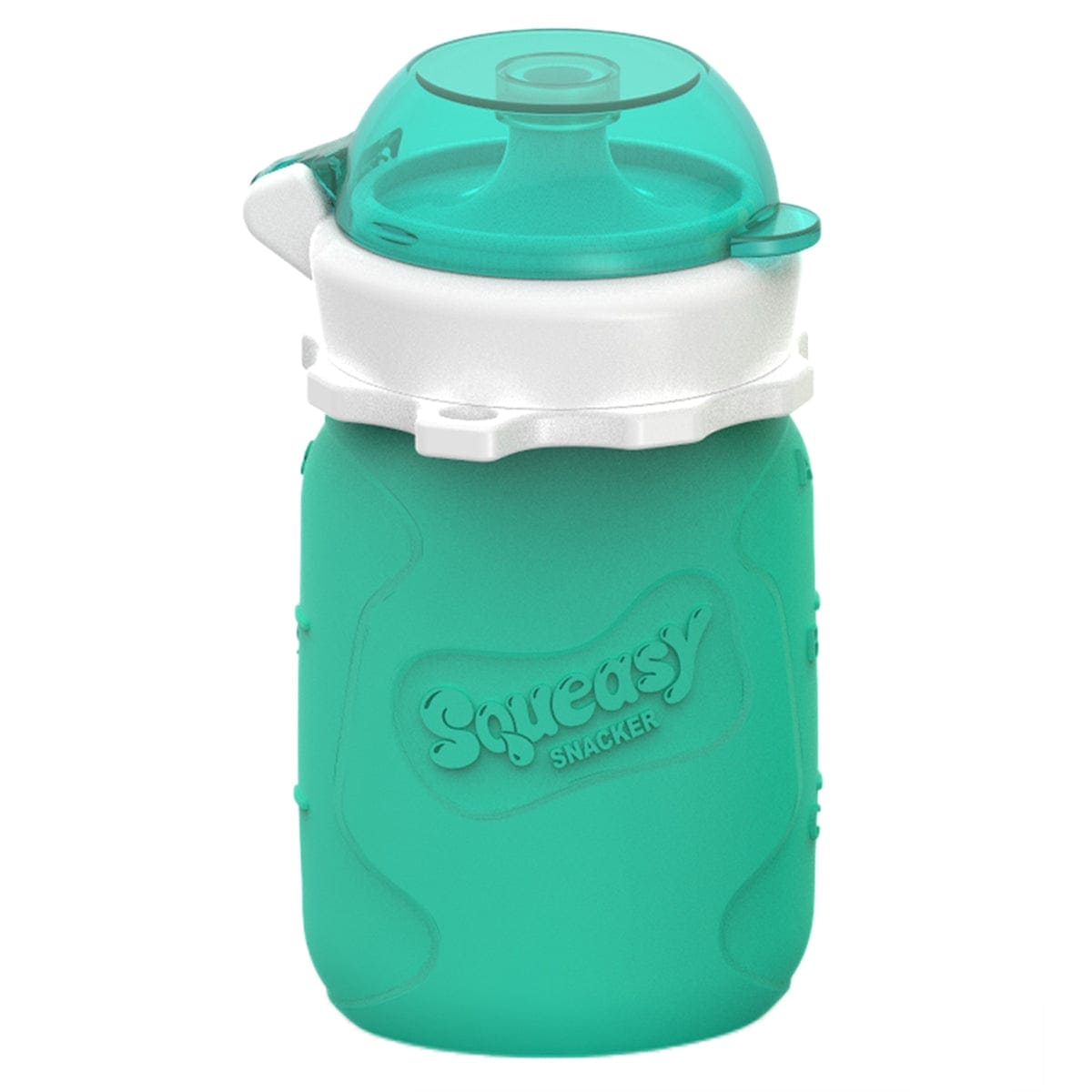 Squeasy Snacker Silicone Reusable Collapsible Bottle 104ml Aqua