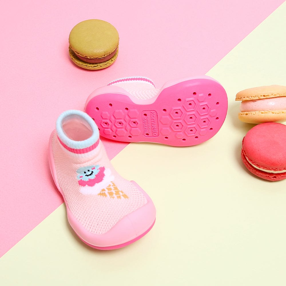 Komuello Ice Cream Baby Rubber Sole Sock Shoes Komuello Ice Cream Baby Rubber Sole Sock Shoes