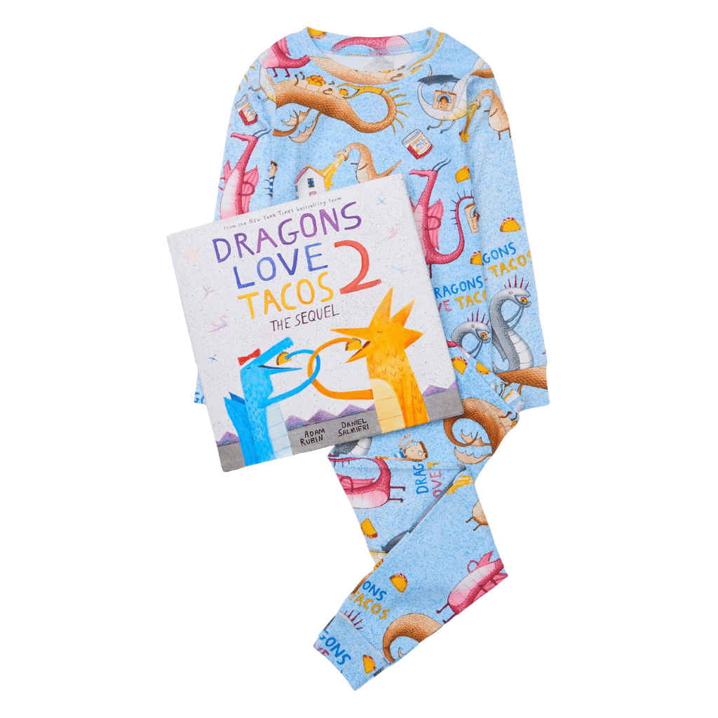 Books To Bed Dragons Love Tacos 2 Book and Pajama Set Books To Bed Dragons Love Tacos 2 Book and Pajama Set
