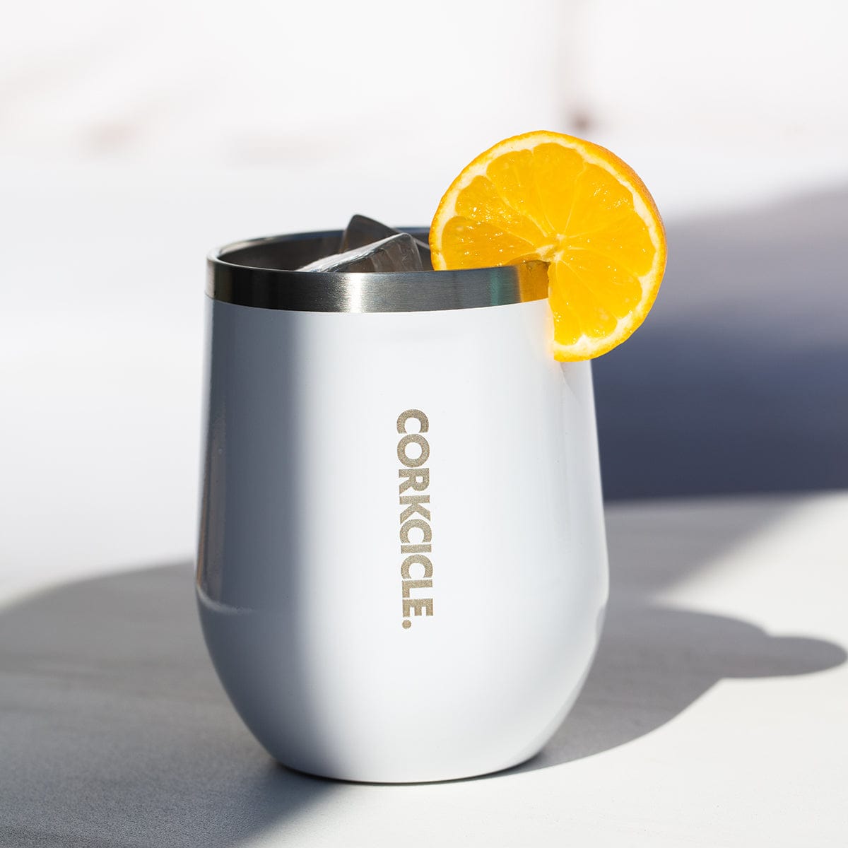 Corkcicle Triple Insulated Stainless Steel Classic Stemless Wine Cup 355ml White CO-2312GW