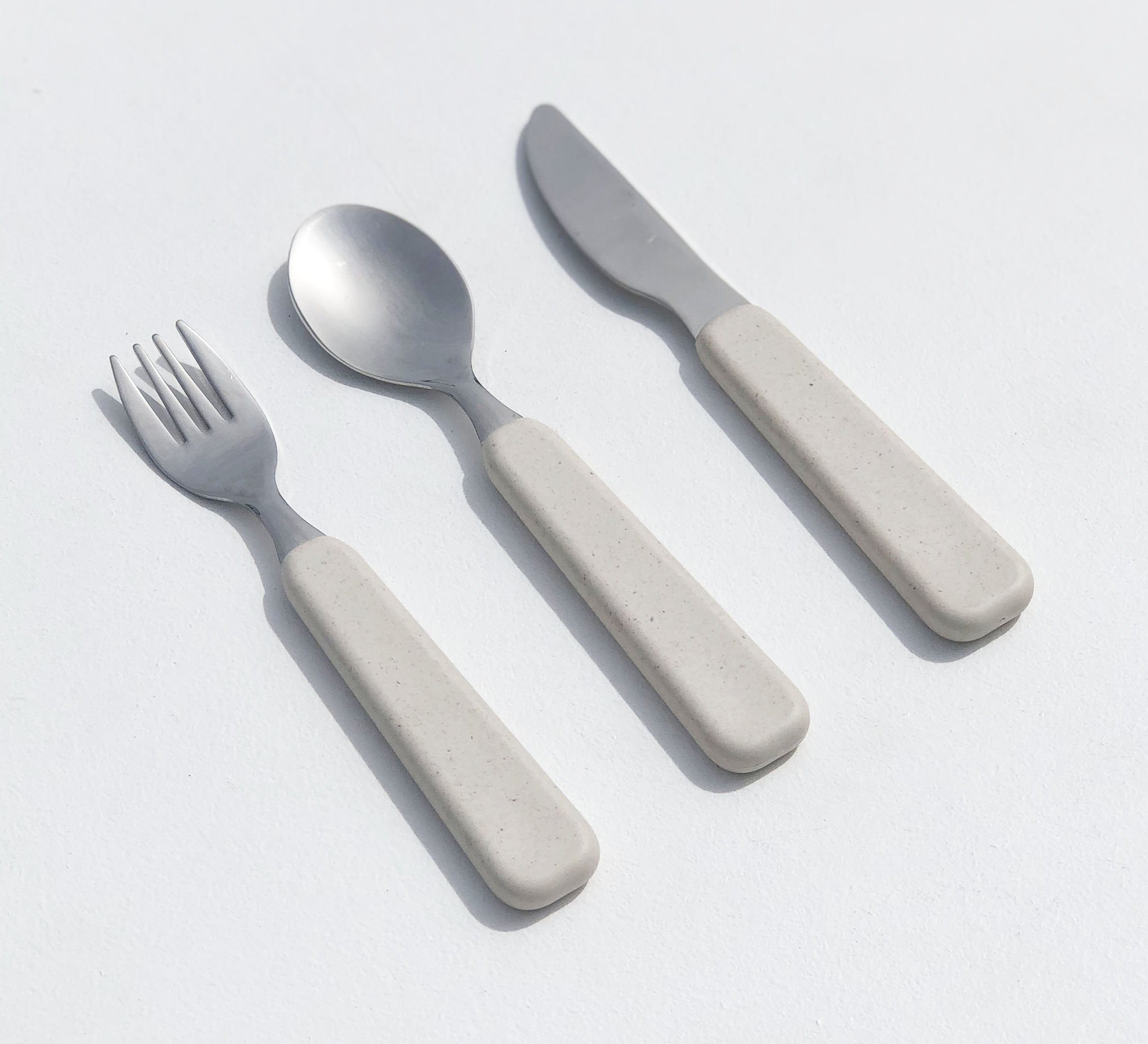 Amelia Frank Children's 3 Piece Cutlery Set Coastal Foam CCS0001-1