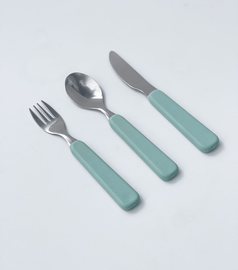 Amelia Frank Children's 3 Piece Cutlery Set Seagrass CCS0009