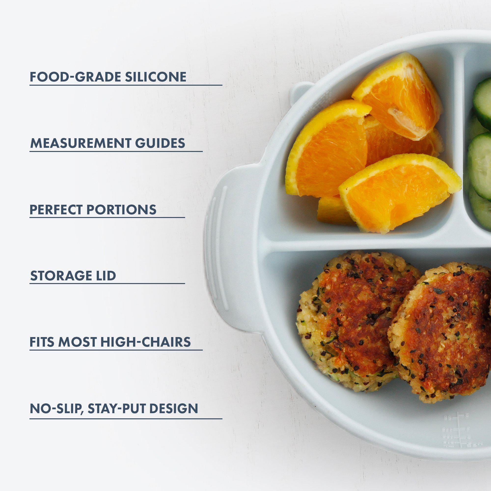 Avanchy Silicone Divided Suction Baby Bowl + Lid Avanchy Silicone Divided Suction Baby Bowl + Lid