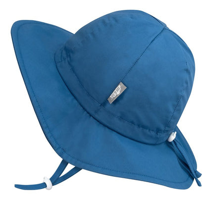 Jan & Jul Kids Gro-With-Me® Cotton Floppy UPF 50+ Sun Hats Atlantic Blue / XL (5-12Y) HCF0-ABL-XL