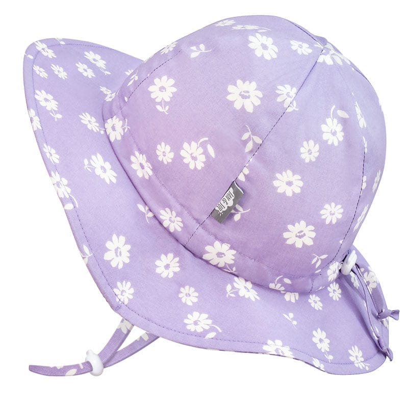 Jan & Jul Kids Gro-With-Me® Cotton Floppy UPF 50+ Sun Hats Purple Daisy / XL (5-12Y) HCF0-PDS-XL