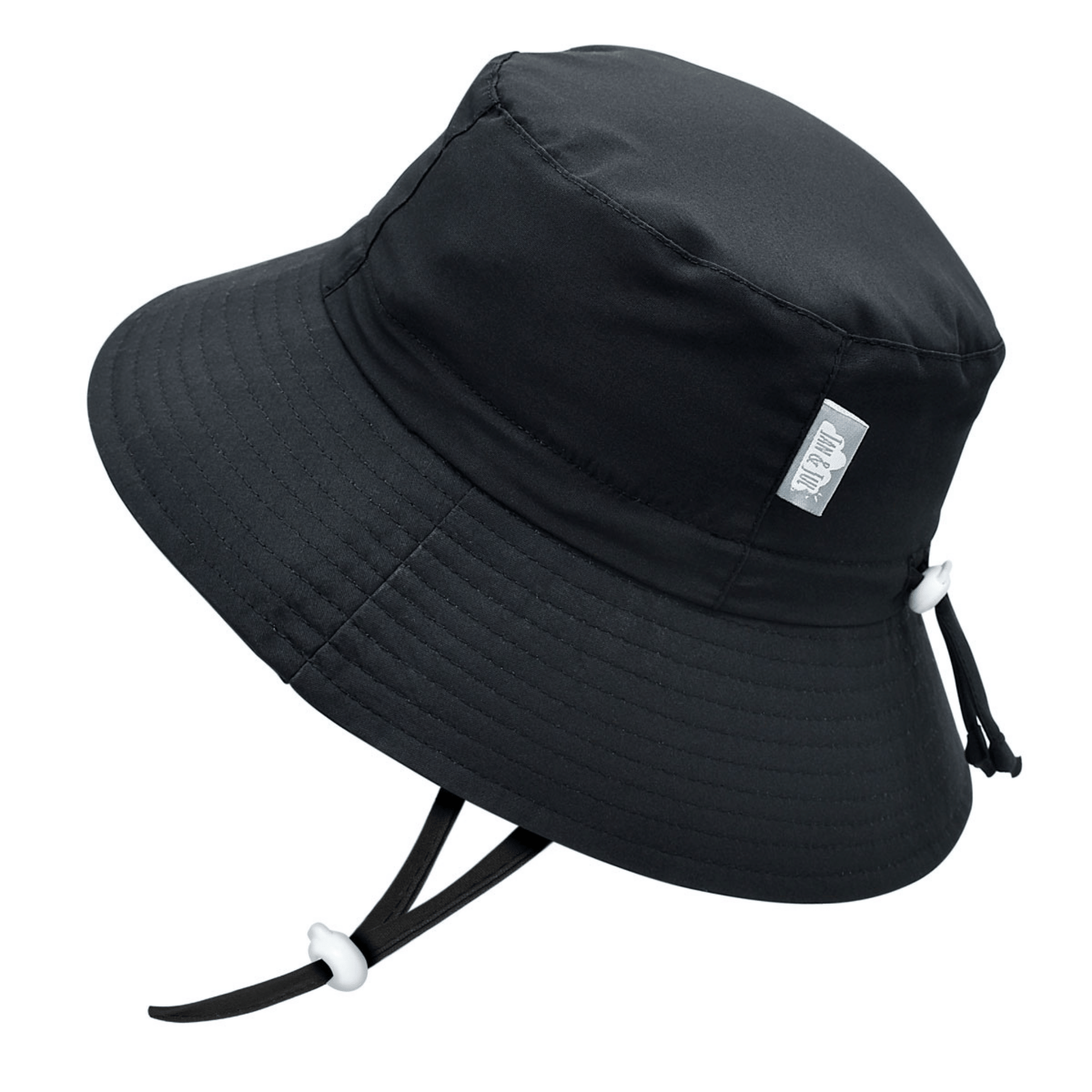 Jan & Jul Kids Gro-With-Me® Aqua-Dry Bucket UPF 50+ Sun Hats Black / XL (5-12Y) HAD0-BLK-XL