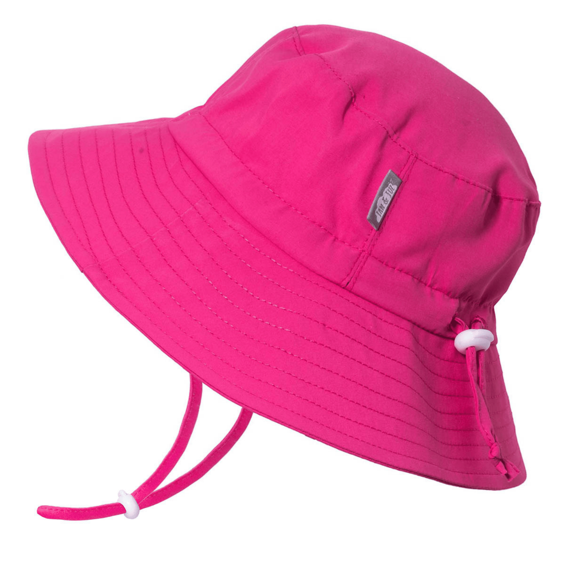 Jan & Jul Kids Gro-With-Me® Aqua-Dry Bucket UPF 50+ Sun Hats Hot Pink / XL (5-12Y) HAD0-HPK-XL