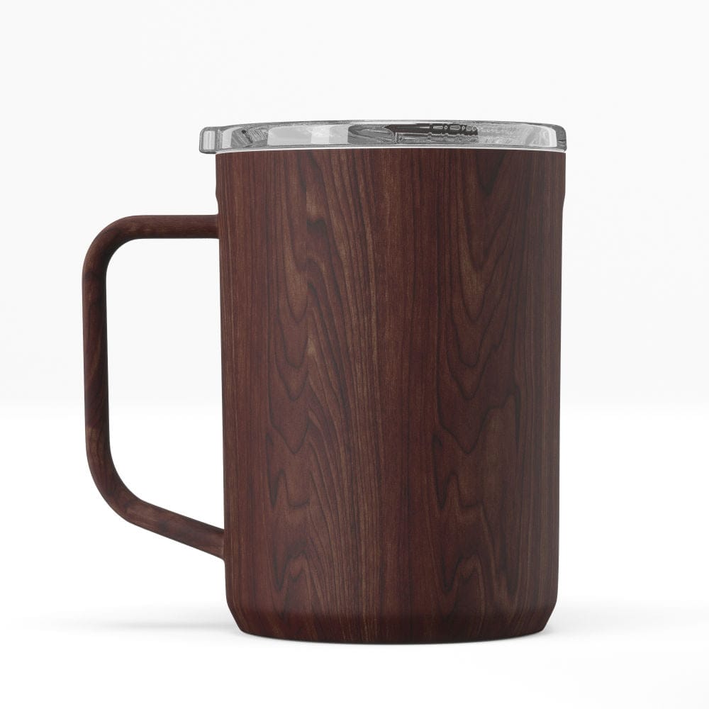 Corkcicle Walnut Wood Insulated Stainless Steel Mug 475ml Corkcicle Walnut Wood Insulated Stainless Steel Mug 475ml