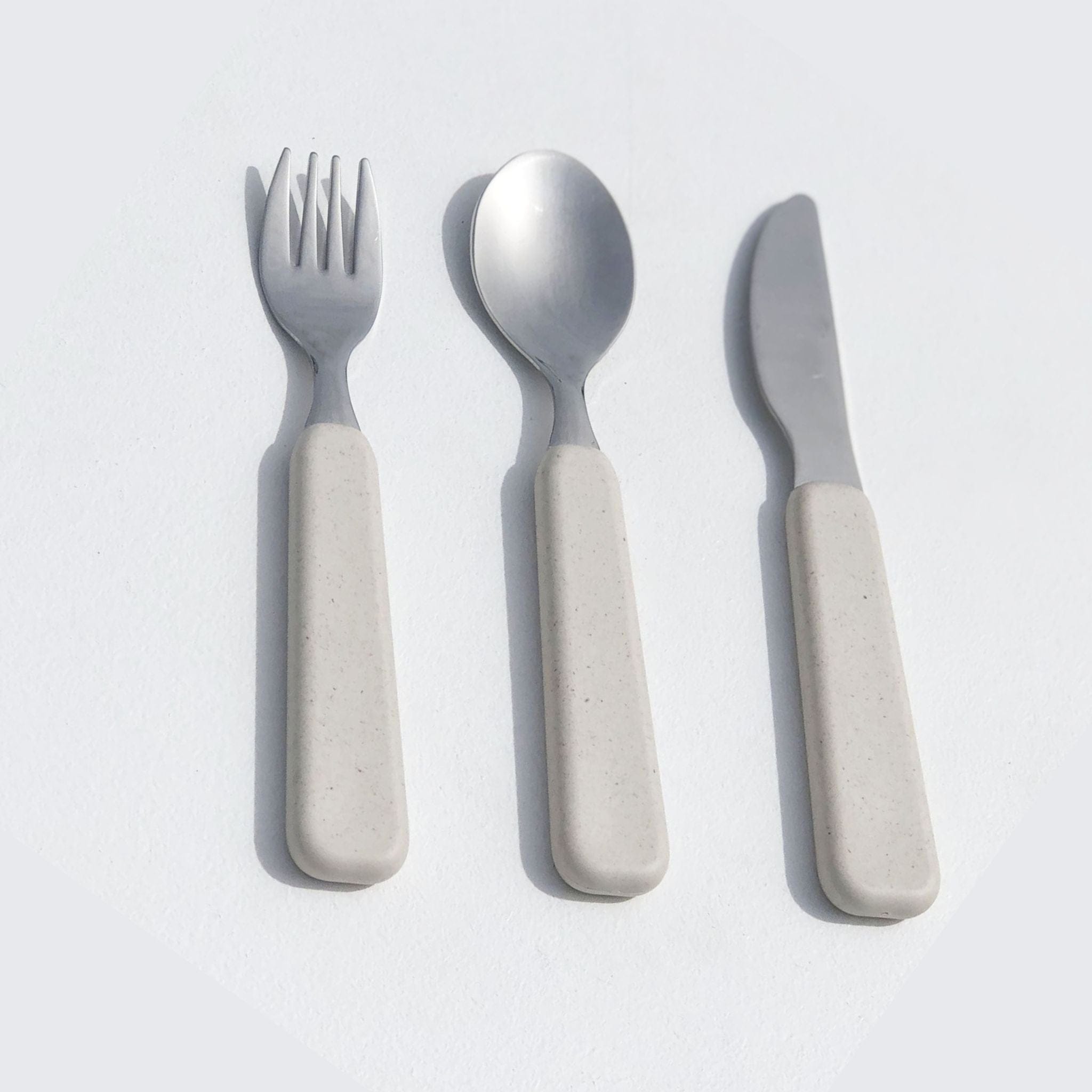Amelia Frank Children's 3 Piece Cutlery Set Sand CCS0001