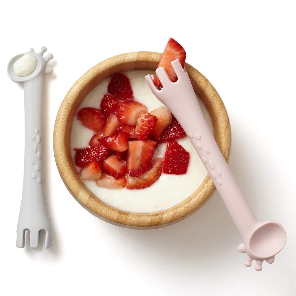 Ali+Oli Silicone 2 in 1 Fork & Spoon, Set of 2 Ali+Oli Silicone 2 in 1 Fork & Spoon, Set of 2