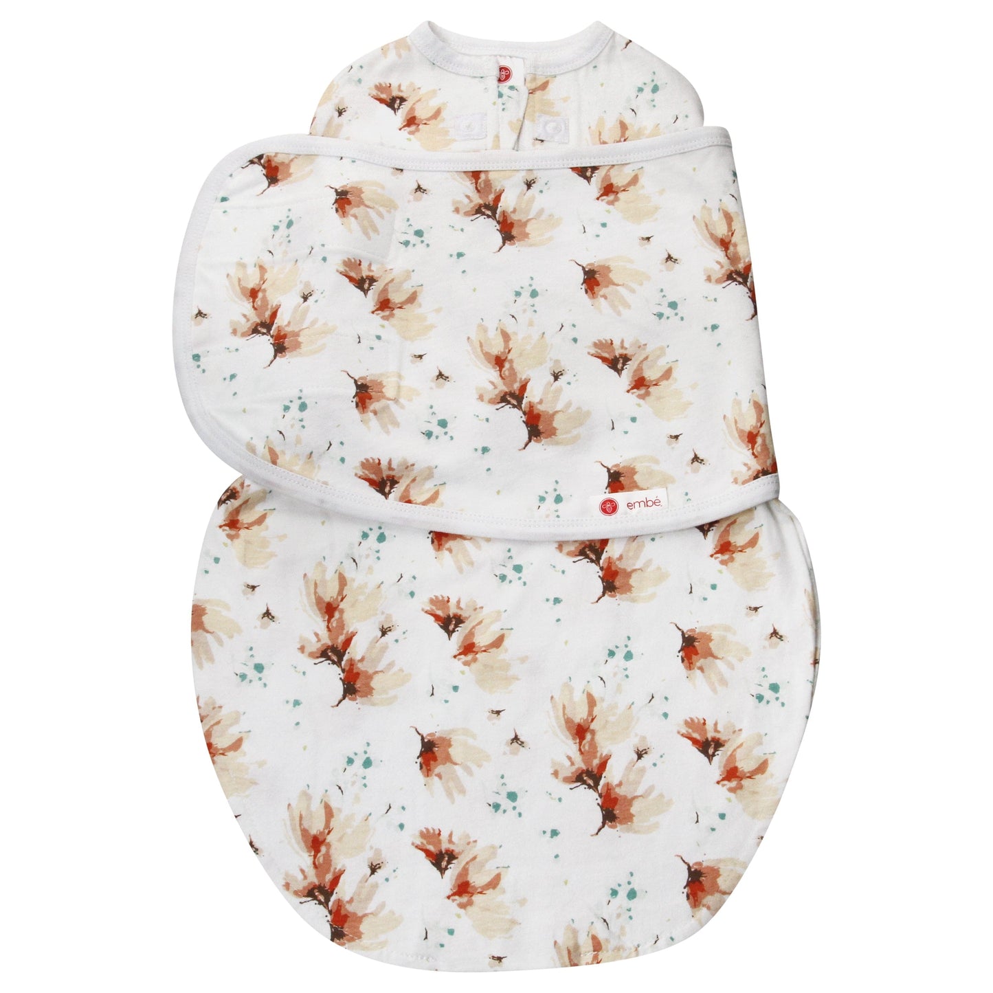 embé Starter Classic 2-Way Swaddle Sack (0-4mos) Blush Blossom EB-SWA-0-4M-BLUSBLO