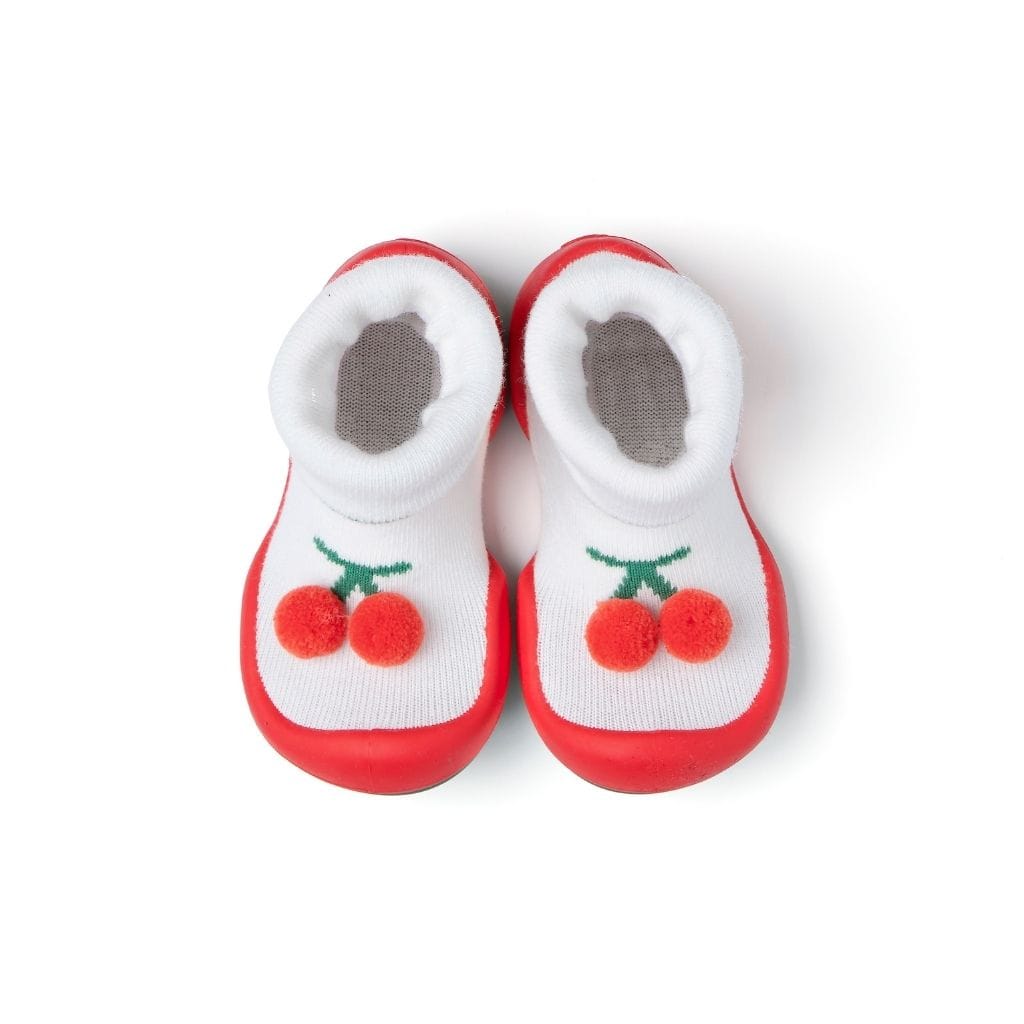 Komuello Sweet Cherry Baby Rubber Sole Sock Shoes Komuello Sweet Cherry Baby Rubber Sole Sock Shoes