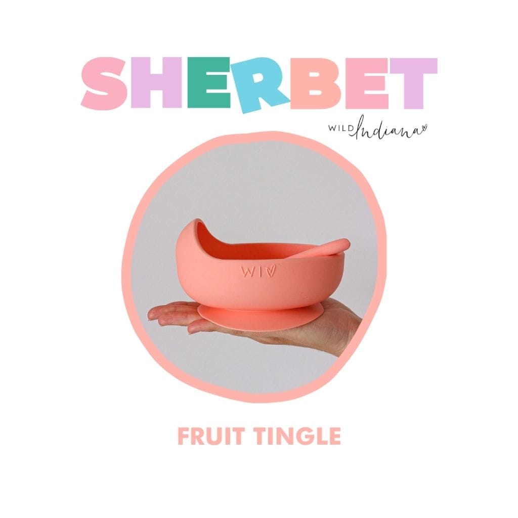 Wild Indiana Sherbet Baby Silicone Suction Bowl + Spoon (Summer Limited Edition) Fruit Tingle 