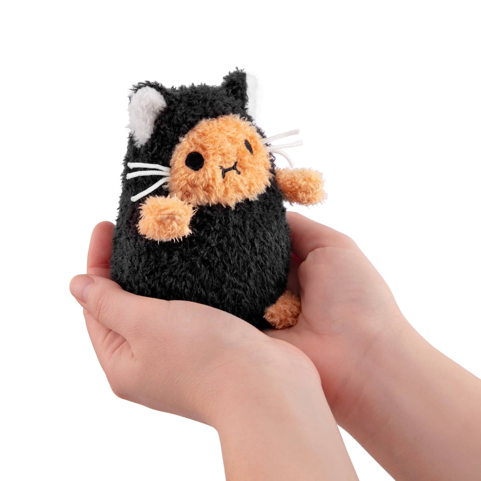 Noodoll Black Cat Ricespud mini sitting plush toy 10cm