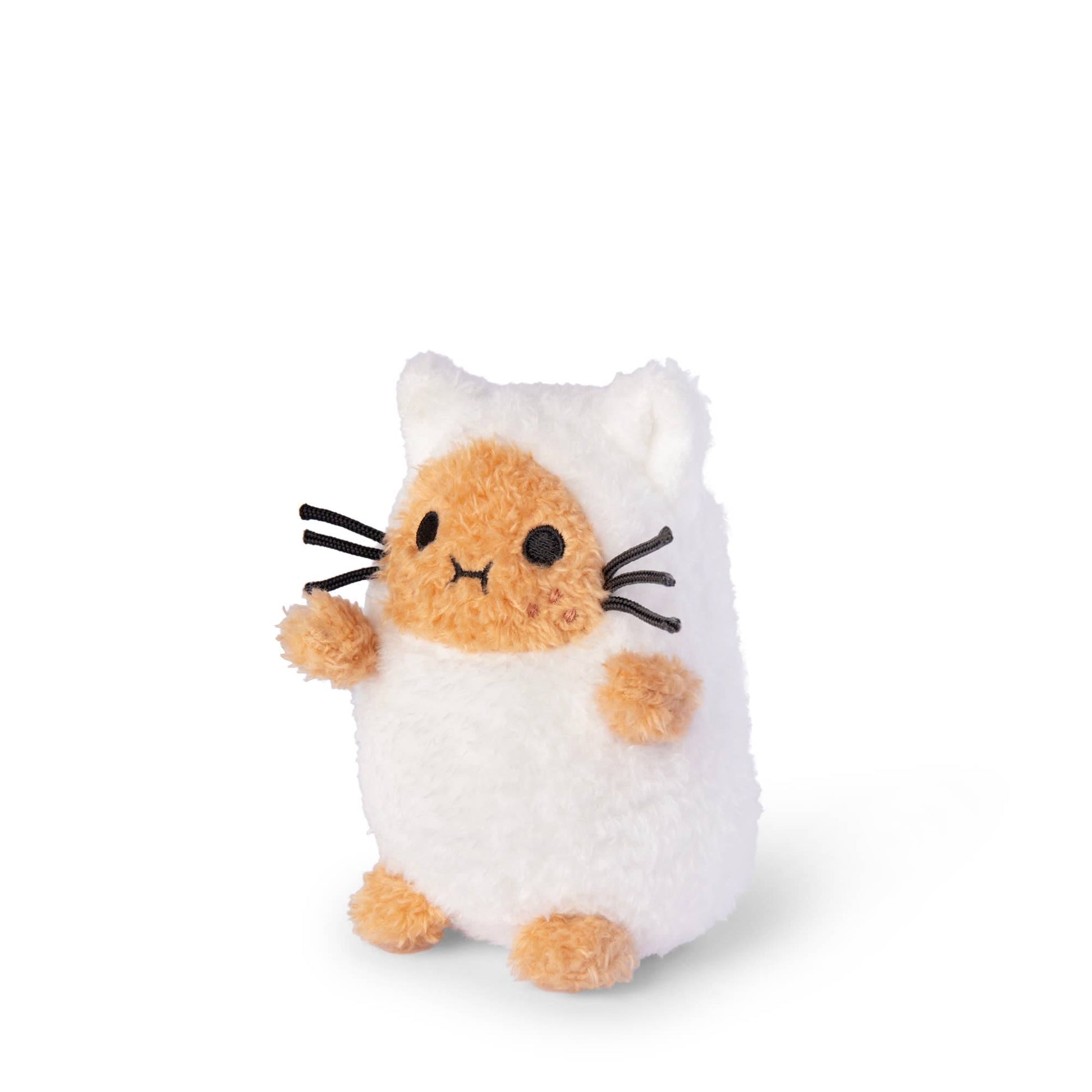 Noodoll White Cat Ricespud mini sitting plush toy 10cm