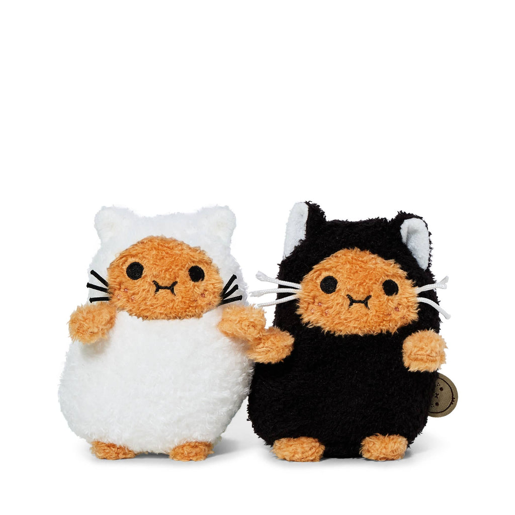 Noodoll White Cat Ricespud mini sitting plush toy 10cm