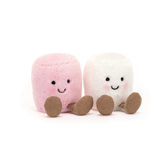 Jellycat Amuseables Pink and White Marshmallows soft toy 9cm