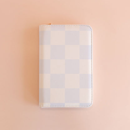 Fox & Fallow Travel Wallet - Powdered Blue Checkered