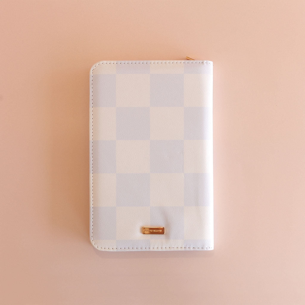 Fox & Fallow Travel Wallet - Powdered Blue Check