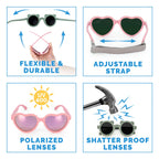 Jan & Jul Kids Polarised Unbreakable Heart Sunglasses