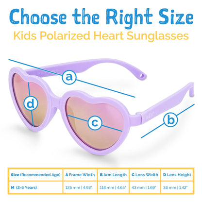 Jan & Jul Kids Polarised Unbreakable Heart Sunglasses