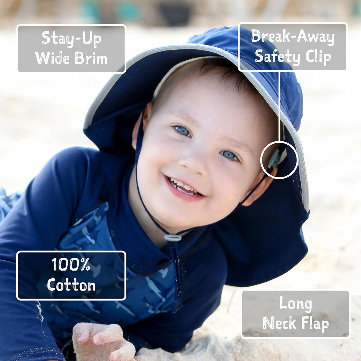 Jan & Jul Kids Gro-With-Me® Cotton Adventure UPF 50+ Sun Hats