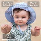 Jan & Jul Kids Gro-With-Me® Cotton Bucket UPF 50+ Sun Hat | Fish Friends