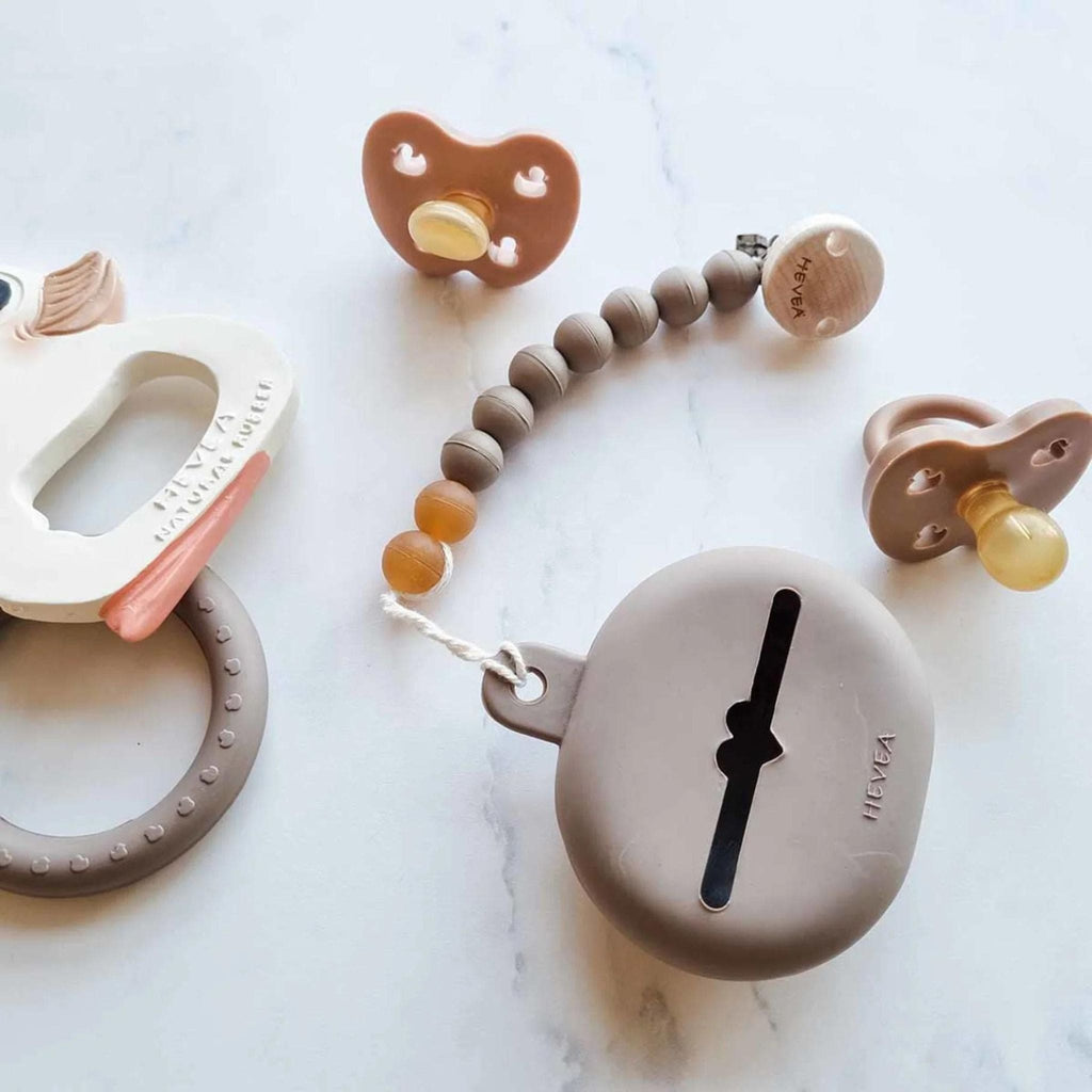 Tan Pacifier Hevea Natural Rubber Baby Pacifier Clip – Pail Rabbit