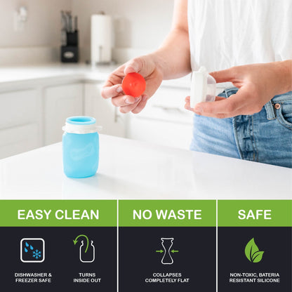 Squeasy Snacker Silicone Reusable Collapsible Bottle 104ml