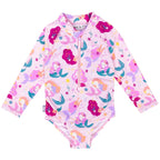 Jan & Jul Girls Long Sleeve UPF 50+ One Piece Swimsuit
