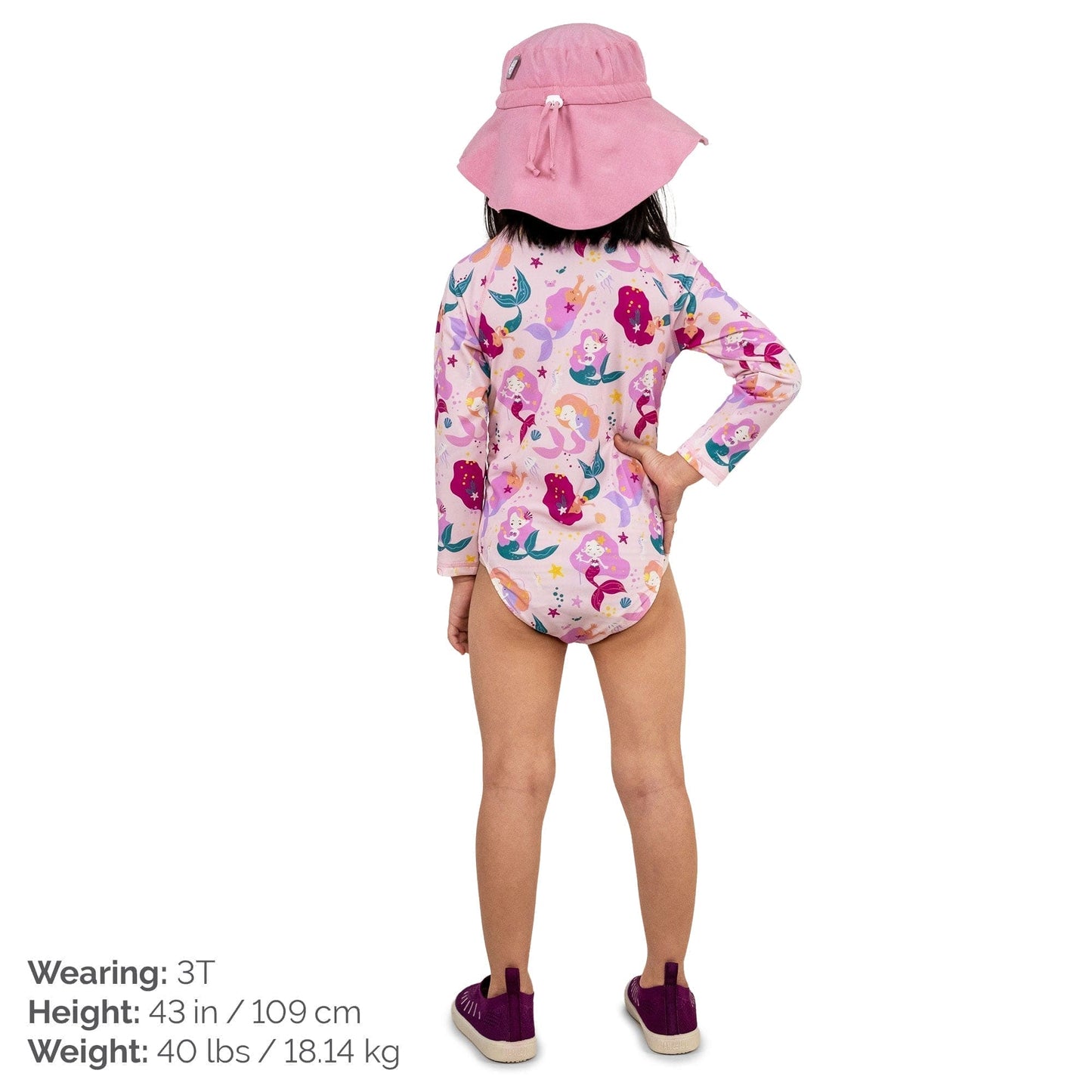 Jan & Jul Girls Long Sleeve UPF 50+ One Piece Swimsuit