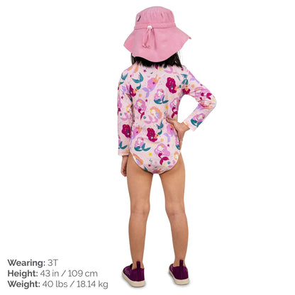 Jan & Jul Girls Long Sleeve UPF 50+ One Piece Swimsuit