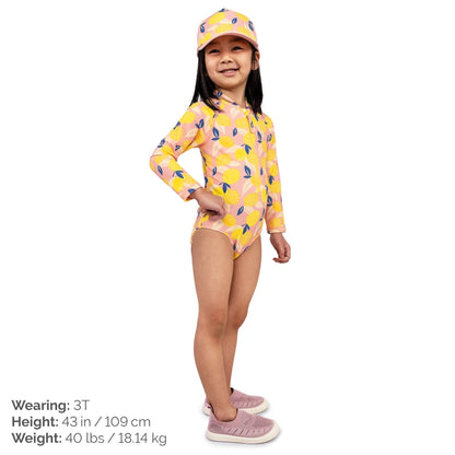 Jan & Jul Girls Long Sleeve UPF 50+ One Piece Swimsuit