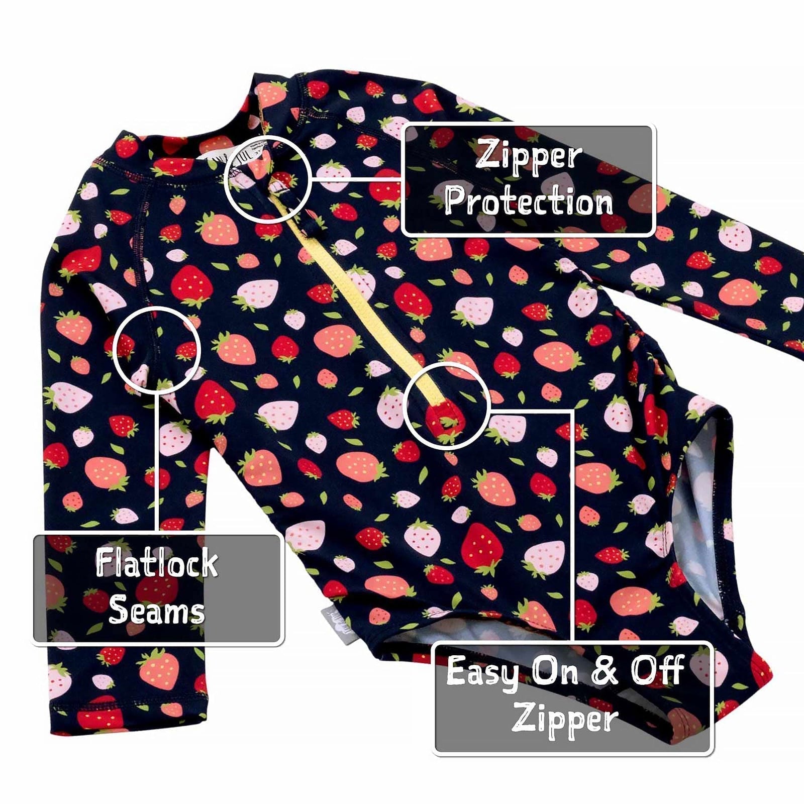 Jan & Jul Girls UPF 50+ One-Piece Swimsuit | Long Sleeve & Front Zip